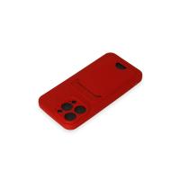 Newface iPhone 15 Pro Kılıf Kelvin Kartvizitli Silikon - Kırmızı