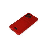 Newface iPhone 15 Pro Kılıf Kelvin Kartvizitli Silikon - Kırmızı