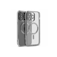 Newface iPhone 15 Pro Kılıf Kross Magneticsafe Kapak - Gümüş