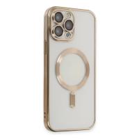 Newface iPhone 15 Pro Kılıf Kross Magneticsafe Kapak - Gold
