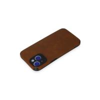 Newface iPhone 15 Kılıf Loop Deri Silikon - Kahverengi