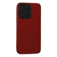 Newface iPhone 15 Pro Kılıf Loop Deri Silikon - Kırmızı