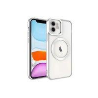 Newface iPhone 11 Kılıf Kross Magneticsafe Kapak - Gümüş