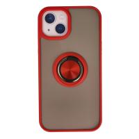 Newface iPhone 15 Kılıf Montreal Yüzüklü Silikon Kapak - Kırmızı