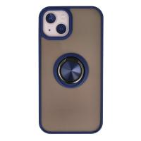 Newface iPhone 15 Kılıf Montreal Yüzüklü Silikon Kapak - Lacivert