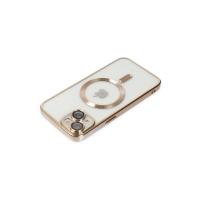 Newface iPhone 14 Plus Kılıf Kross Magneticsafe Kapak - Gold