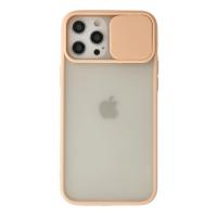 Newface iPhone 12 Pro Max Kılıf Palm Buzlu Kamera Sürgülü Silikon - Pembe