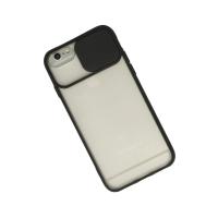 Newface iPhone 6 Kılıf Palm Buzlu Kamera Sürgülü Silikon - Siyah