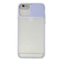 Newface iPhone 6 Kılıf Palm Buzlu Kamera Sürgülü Silikon - Lila