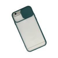 Newface iPhone 6 Plus Kılıf Palm Buzlu Kamera Sürgülü Silikon - Yeşil