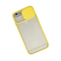 Newface iPhone 6 Plus Kılıf Palm Buzlu Kamera Sürgülü Silikon - Sarı