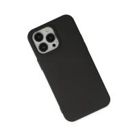 Newface iPhone 15 Pro Kılıf Nano içi Kadife Silikon - Siyah