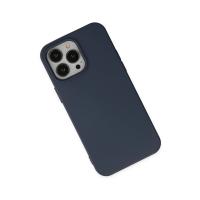 Newface iPhone 15 Pro Kılıf Nano içi Kadife Silikon - Lacivert