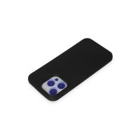 Newface iPhone 15 Pro Max Kılıf Nano içi Kadife Silikon - Siyah