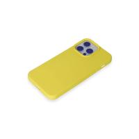 Newface iPhone 15 Pro Max Kılıf Nano içi Kadife Silikon - Sarı