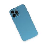 Newface iPhone 15 Pro Max Kılıf Nano içi Kadife Silikon - Mavi