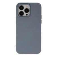 Newface iPhone 15 Pro Max Kılıf Nano içi Kadife Silikon - Gri