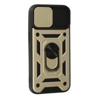 Newface iPhone 15 Kılıf Pars Lens Yüzüklü Silikon - Gold