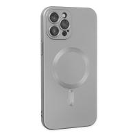Newface iPhone 12 Pro Max Kılıf Moshi Lens Magneticsafe Silikon - Gümüş