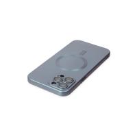 Newface iPhone 12 Pro Max Kılıf Moshi Lens Magneticsafe Silikon - Sierra Blue