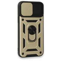 Newface iPhone 15 Pro Kılıf Pars Lens Yüzüklü Silikon - Gold