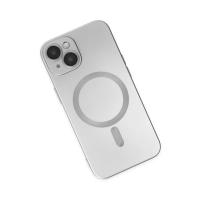 Newface iPhone 14 Plus Kılıf Moshi Lens Magneticsafe Silikon - Gümüş