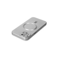 Newface iPhone 14 Plus Kılıf Moshi Lens Magneticsafe Silikon - Gümüş