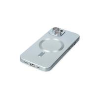 Newface iPhone 14 Plus Kılıf Moshi Lens Magneticsafe Silikon - Sierra Blue