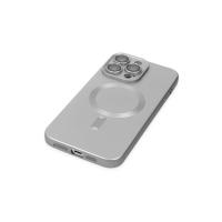 Newface iPhone 14 Pro Kılıf Moshi Lens Magneticsafe Silikon - Gümüş