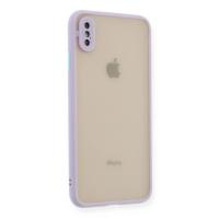 Newface iPhone XS Max Kılıf Montreal Silikon Kapak - Mor