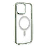 Newface iPhone 15 Pro Kılıf Room Magneticsafe Silikon - Su Yeşili