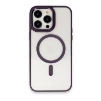 Newface iPhone 15 Pro Max Kılıf Room Magneticsafe Silikon - Derin Mor