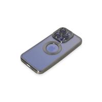 Newface iPhone 15 Pro Kılıf Slot Silikon - Titan Gri