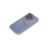 Newface iPhone 15 Pro Max Kılıf Slot Silikon - Gümüş