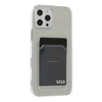 Newface iPhone 12 Pro Max Kılıf Kart Şeffaf Silikon - Şeffaf