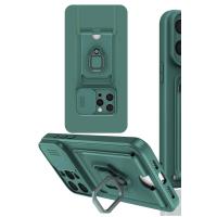 Newface iPhone 15 Pro Max Kılıf Zuma Kartvizitli Yüzüklü Silikon - Yeşil