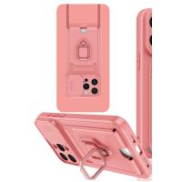 Newface iPhone 15 Pro Max Kılıf Zuma Kartvizitli Yüzüklü Silikon - Pembe