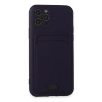 Newface iPhone 11 Pro Kılıf Kelvin Kartvizitli Silikon - Derin Mor