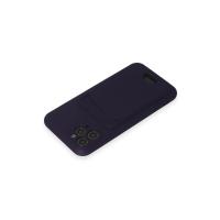 Newface iPhone 11 Pro Kılıf Kelvin Kartvizitli Silikon - Derin Mor