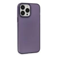 Newface iPhone 15 Pro Max Kılıf Modos Metal Kapak - Derin Mor