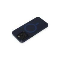 Newface iPhone 15 Pro Max Kılıf Lodos Magneticsafe Mat Kapak - Mavi