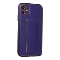 Newface iPhone 12 Kılıf Coco Deri Standlı Kapak - Mor