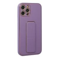 Newface iPhone 12 Pro Kılıf Coco Deri Standlı Kapak - Lila