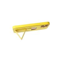 Newface iPhone 12 Pro Max Kılıf Coco Deri Standlı Kapak - Sarı