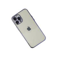 Newface iPhone 12 Pro Max Kılıf Razer Lensli Silikon - Mor