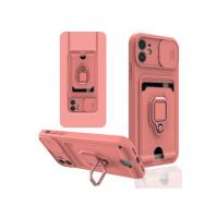 Newface iPhone 11 Kılıf Zuma Kartvizitli Yüzüklü Silikon - Pembe