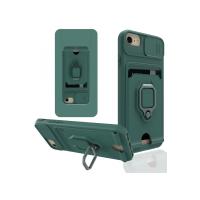 Newface iPhone 6 Kılıf Zuma Kartvizitli Yüzüklü Silikon - Yeşil