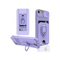 Newface iPhone 6 Kılıf Zuma Kartvizitli Yüzüklü Silikon - Lila