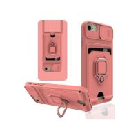 Newface iPhone 7 Kılıf Zuma Kartvizitli Yüzüklü Silikon - Pembe