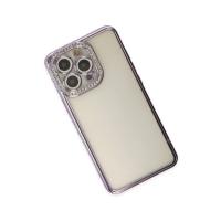 Newface iPhone 14 Pro Kılıf Joke Taşlı Silikon - Mor